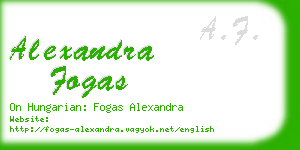 alexandra fogas business card